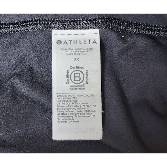 Athleta New SALUTATION STASH HIGH RISE 7/8 Tight Plus Size 3X Black #531321 - Picture 10 of 10